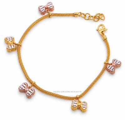 Merchant9 Rantai Tangan Belut Gantung Ribbon Kerawang 3C L:0.2CM