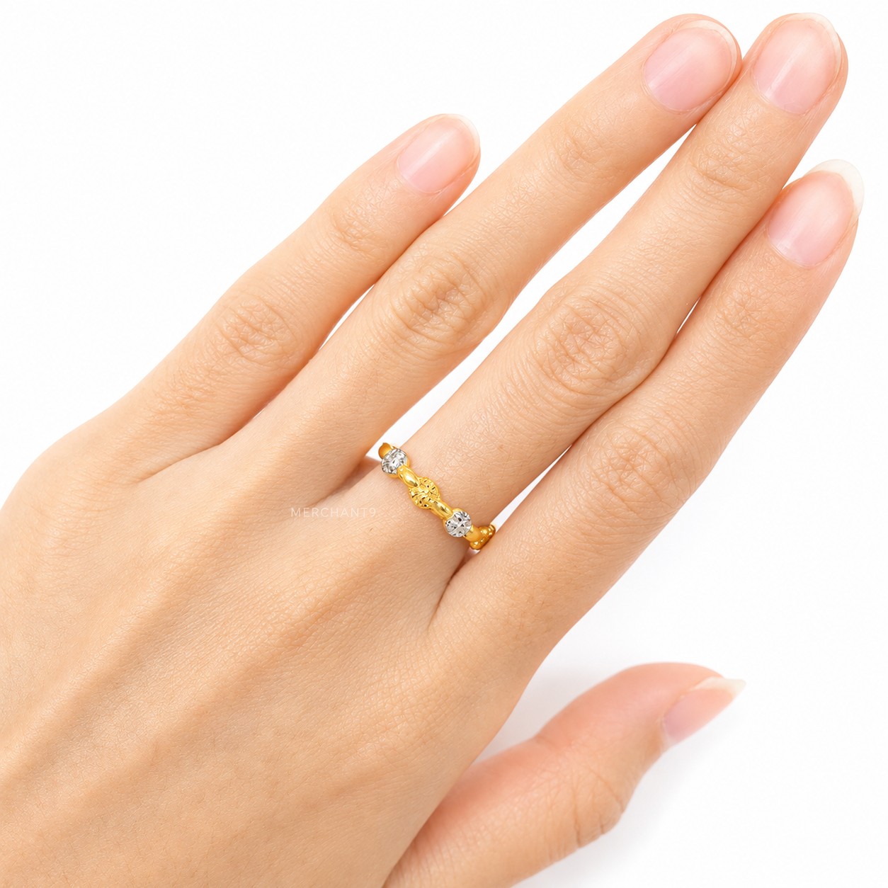 Merchant9 Cincin Emas Circle Diamond Cut 2C