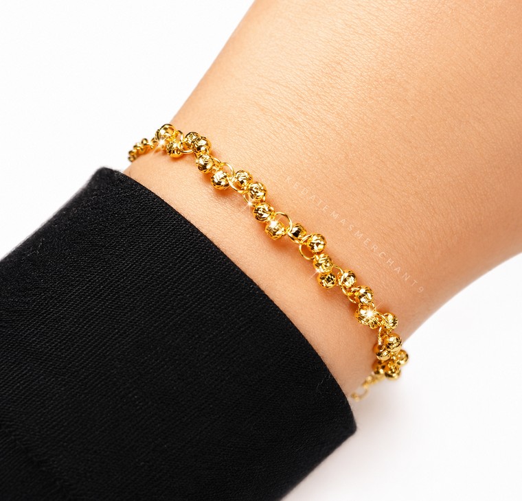 Merchant9 Rantai Tangan Choker Sauh Anggur L:0.4CM