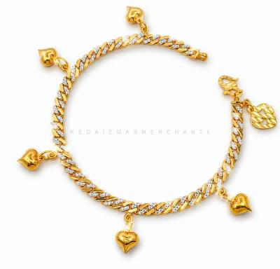 Merchant9 Rantai Tangan Gajah Blink2 Gantung Love Padu 2C L:0.4CM