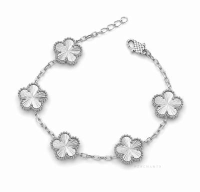Merchant9 Rantai Tangan Sauh Sakura Flower 5 Chrome L:1.1CM