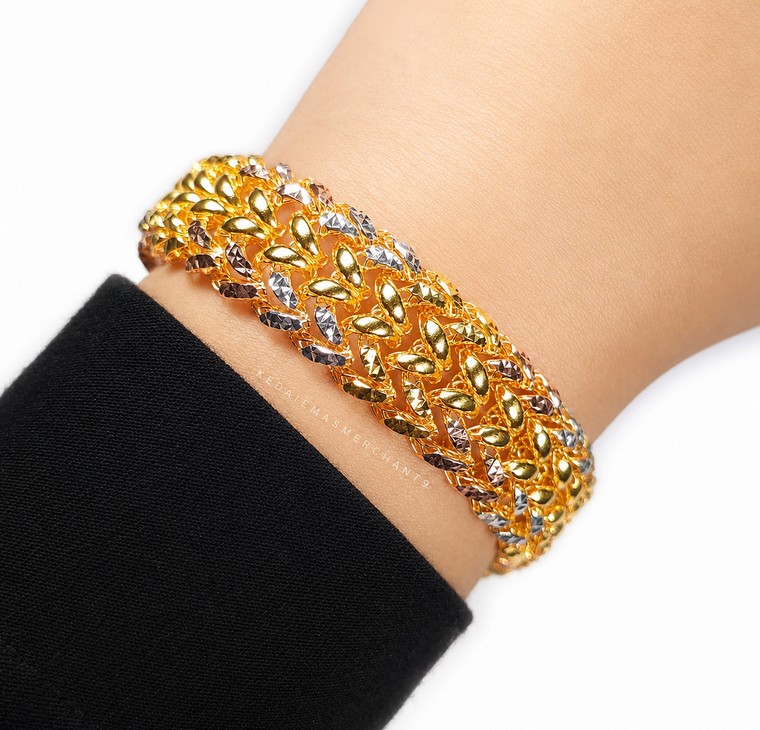 Merchant9 Rantai Tangan Tocang Jasmine 3C L:1.6CM (KLIP SLIDE)
