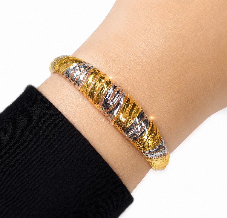 Merchant9 Gelang Oval Lintah Kerawang L:1CM