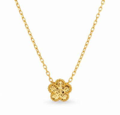 Merchant9 Rantai Leher Sauh Choker Sakura Flower Leona
