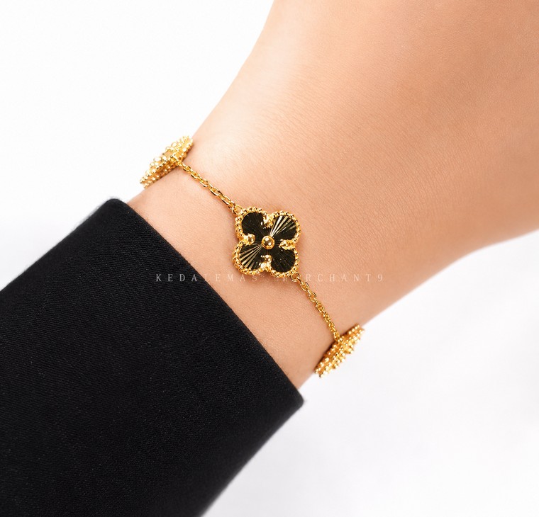 Merchant9 Rantai Tangan Sauh VC 5 Clover L:1.45CM