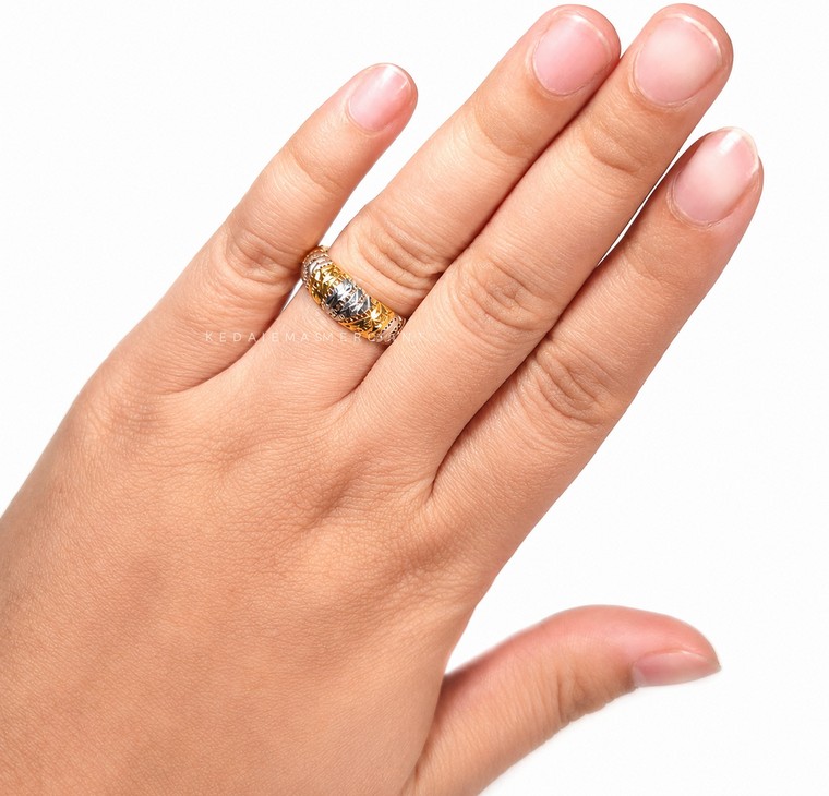 Merchant9 Cincin Lintah Kerawang 2C L:0.6CM