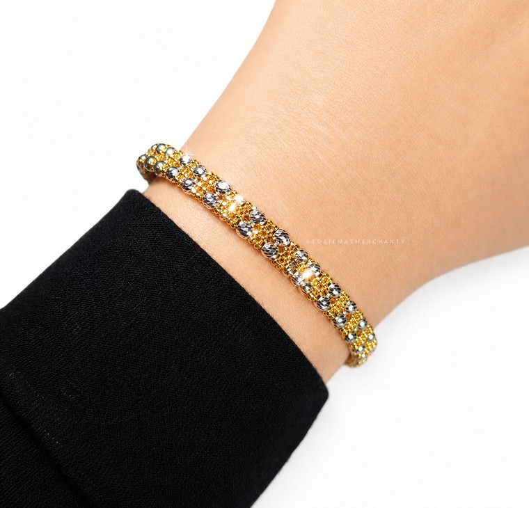 Merchant9 Gelang Oval Boba Italian 2L Chrome L:0.55CM