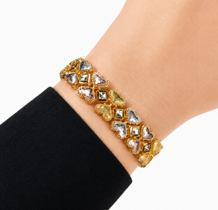 Merchant9 Rantai Tangan Love Honey Cube 3C L:1.2CM (KLIP SLIDE)