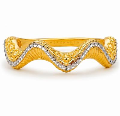 Merchant9 Cincin Emas Wave Kerawang 2C L:0.35CM