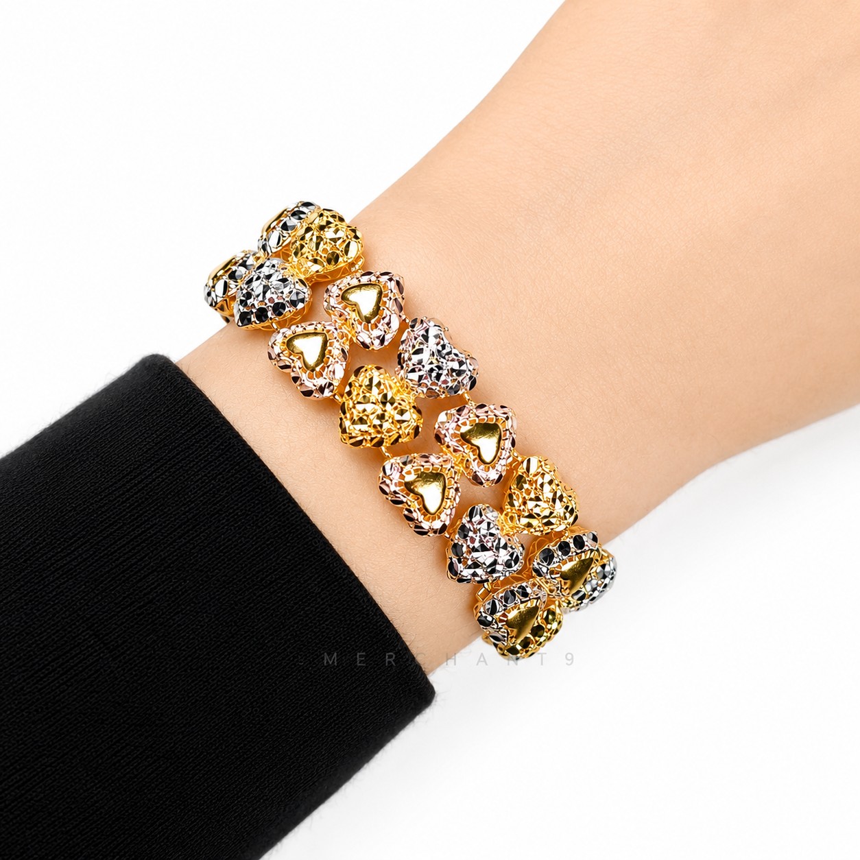 Merchant9 Rantai Tangan Love 2 Layer 2C L:1.5CM