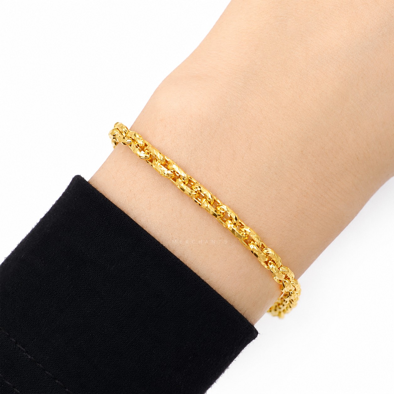 Merchant9 Rantai Tangan Sauh Dimensi Love Gantung 2C L:0.4CM
