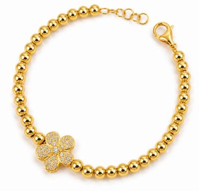 Merchant9 Rantai Tangan Pearl Bunga Permata L:1.3CM