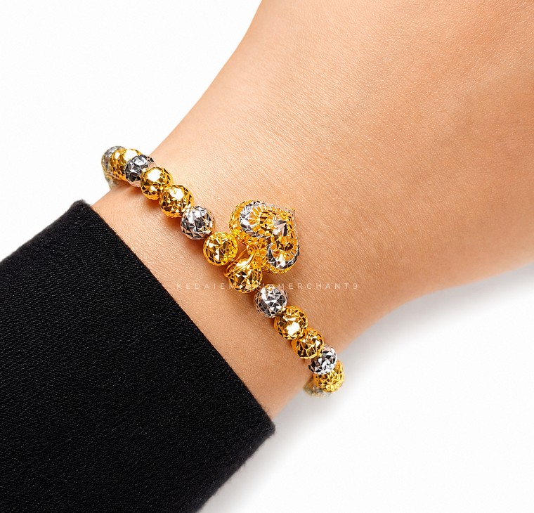 Merchant9 Rantai Tangan Choker Candy Dimensi Love Chrome L:0.5CM