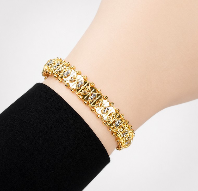Merchant9 Gelang ELORA Plate Lumi Dimensi Interlace 2C L:1CM