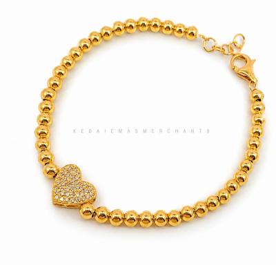 Merchant9 Rantai Tangan Pearl Love Permata L:1.2CM