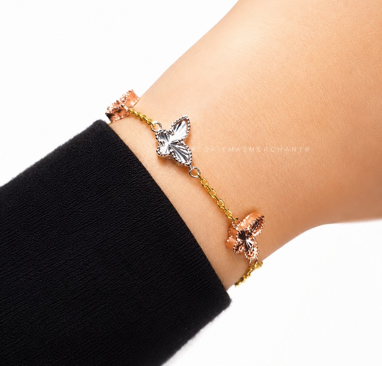 Merchant9 Rantai Tangan Sauh Butterfly Dimensi 5 3C L:1CM