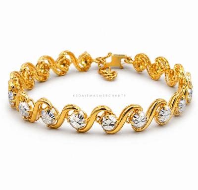 Merchant9 Rantai Tangan Louise Wave Diamond Cut 2C L:0.85CM