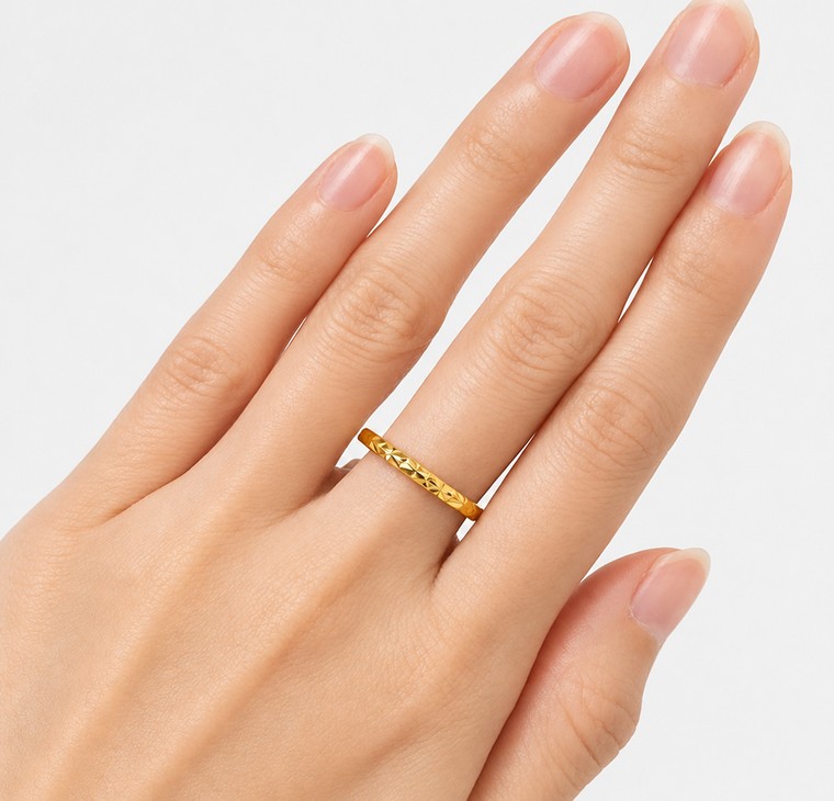Merchant9 Cincin Emas Belah Rotan Dimensi L:0.2CM