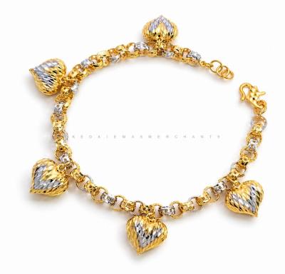 Merchant9 Rantai Tangan Kendi Kerawang Gantung Love 2C L:0.4CM