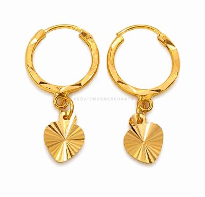 Merchant9 Subang Ring Dangle Love Dia:0.9CM