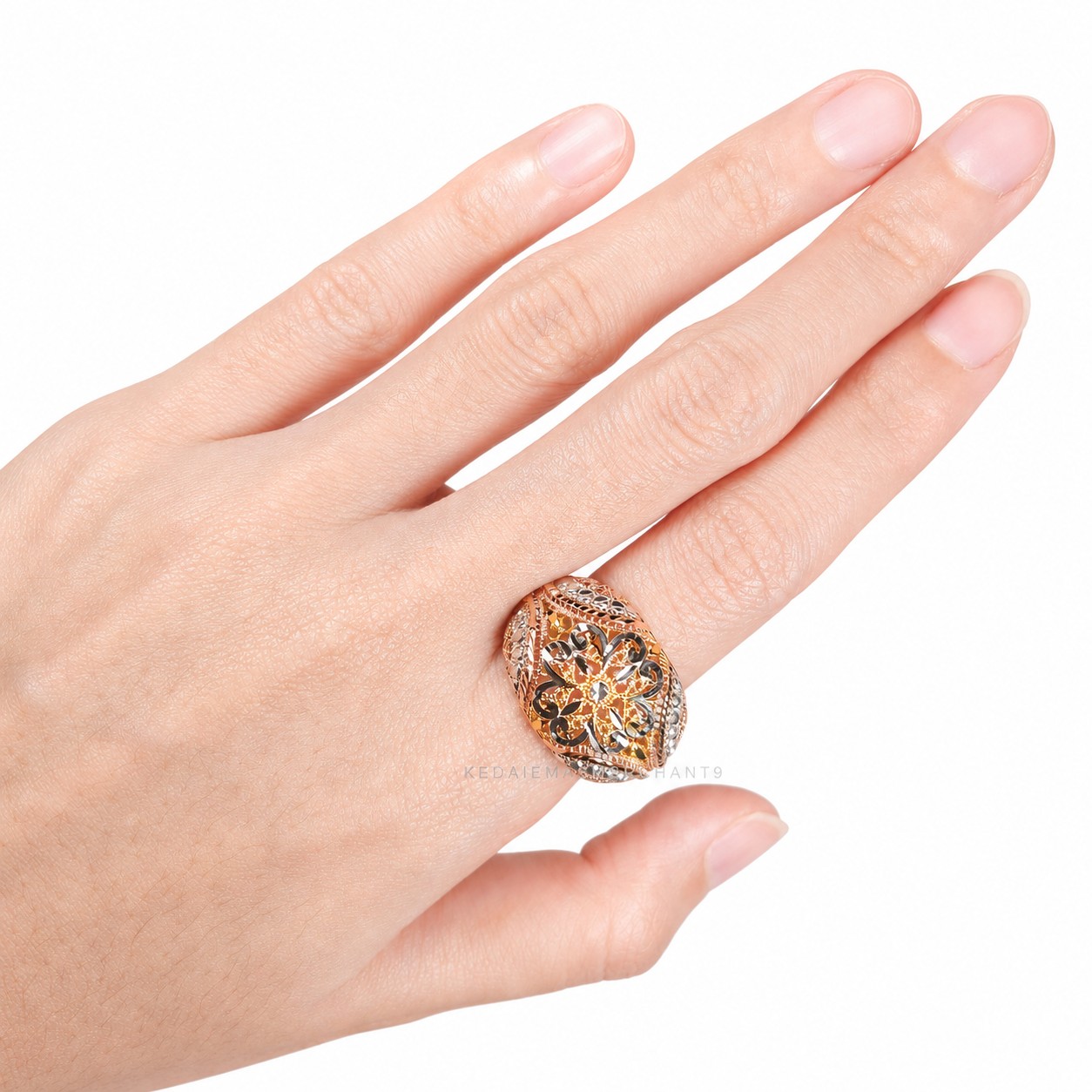 Merchant9 Cincin Emas Lintah Kerawang 3C L:1.5CM
