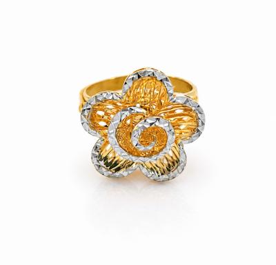 Merchant9 Cincin Emas Bunga Kerawang 2C L:2CM