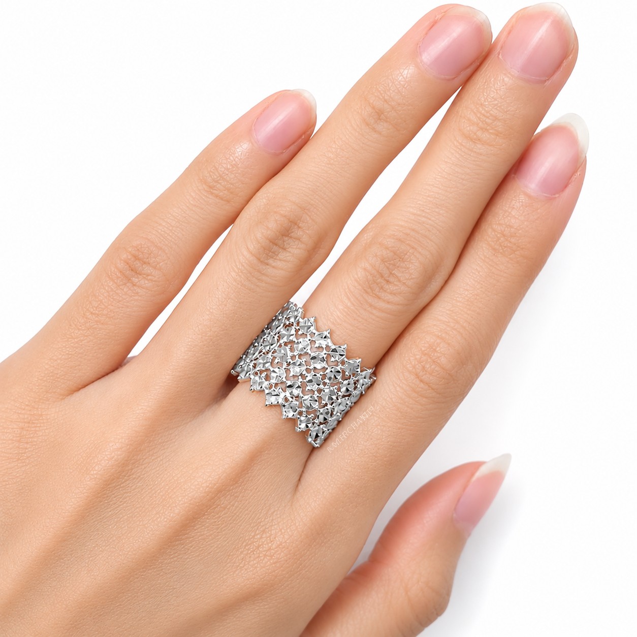 Merchant9 Cincin Emas Eloise Diamond Cut 5 Layer 2C L:1.6CM