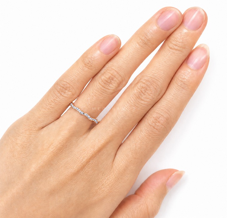 Merchant9 Cincin Emas Wave Diamond Cut 2C L:0.2CM