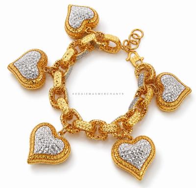 Merchant9 Rantai Tangan Sauh Kerawang Gantung Love 2C L:1.05CM