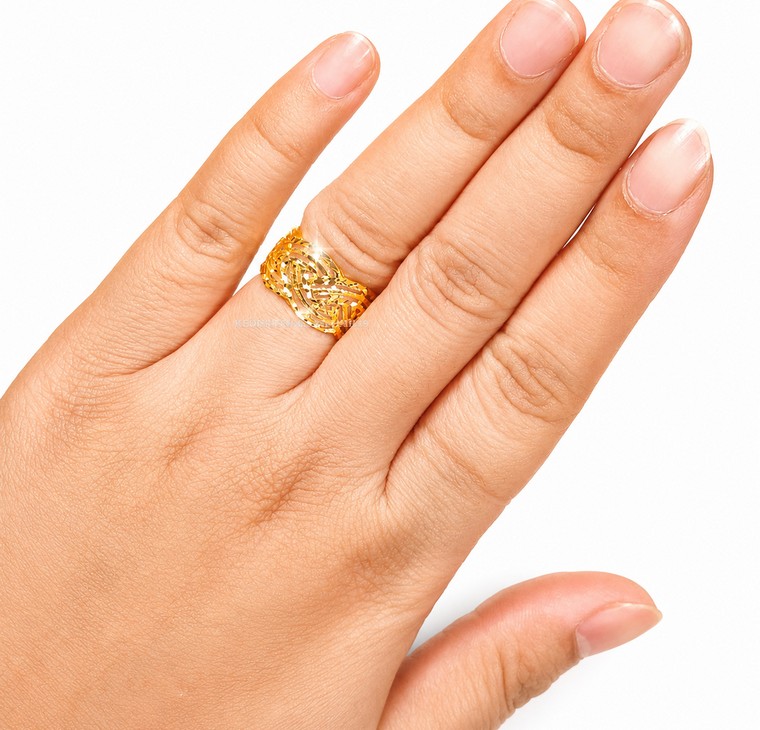 Merchant9 Cincin Emas Tocang Dimensi L:1CM