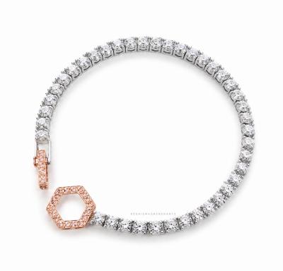 Merchant9 Rantai Tangan Louise Hexagon Diamond Cut 3C L:0.4CM