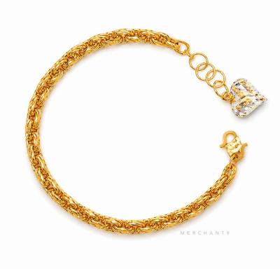 Merchant9 Rantai Tangan Sauh Dimensi Love Gantung 2C L:0.4CM