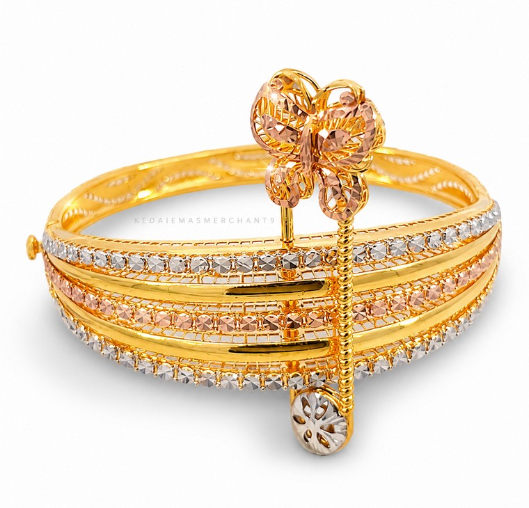 Merchant9 Gelang Emas Celeste Embrace Butterfly Diamond Cut 3C