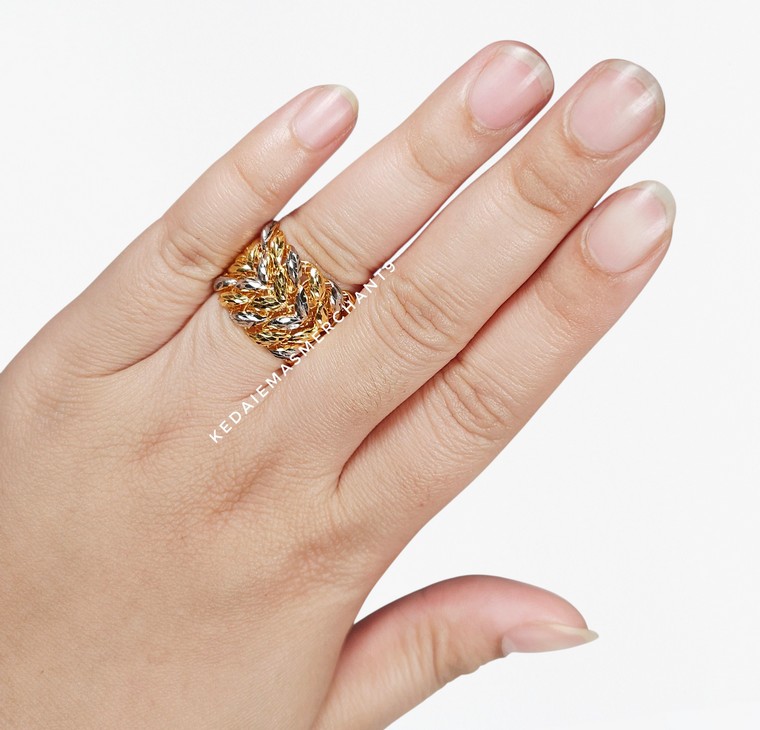 Merchant9 Cincin Emas Kait Kerawang 2C L:1.2CM