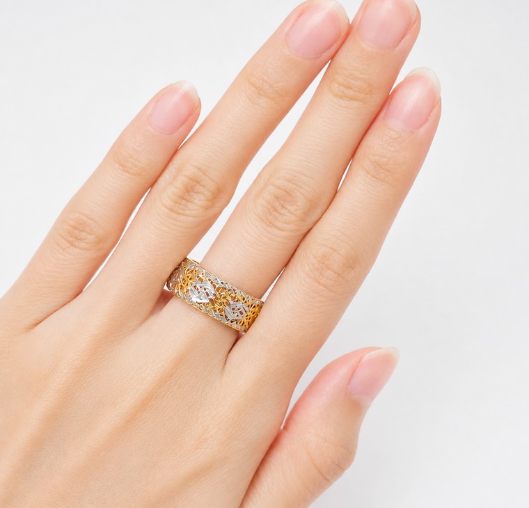 Merchant9 Cincin Emas Filigree 2C L:0.75CM