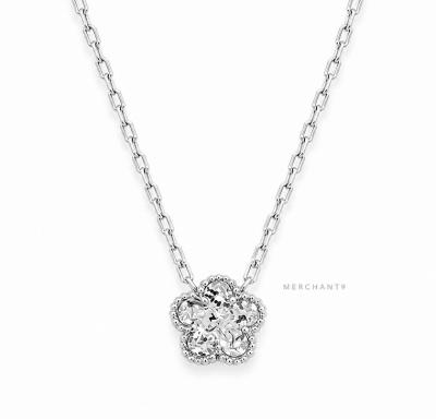Merchant9 Rantai Leher Sauh Choker Sakura Flower Leona 2C
