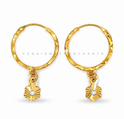 Merchant9 Subang Ring Dangle Bunga Dia:1.3CM
