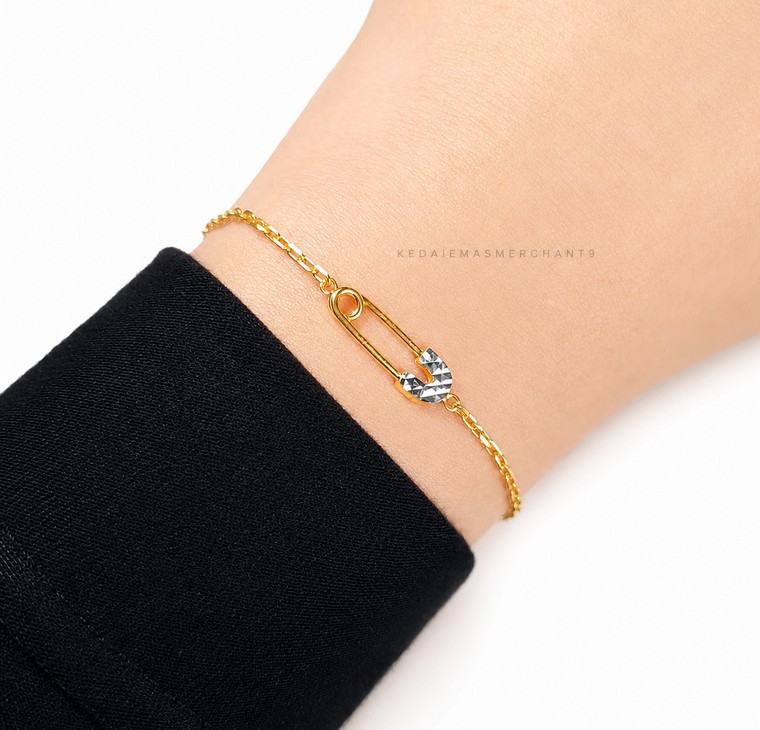 Merchant9 Rantai Tangan Sauh Celeste Embrace Diamond Cut 2C L:0.55CM