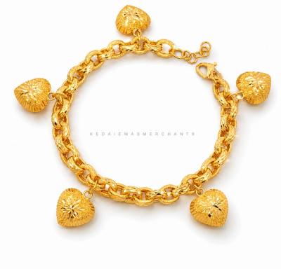 Merchant9 Rantai Tangan Sauh Dimensi Pasir Gantung Love L:0.6CM