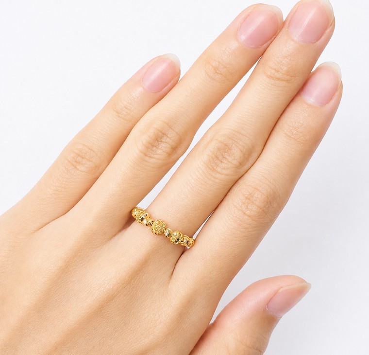 Merchant9 Cincin Emas Boba Dimensi L:0.4CM