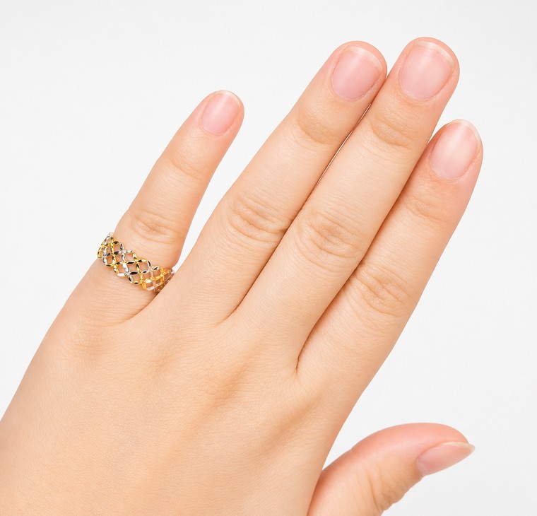 Merchant9 Cincin Emas Bunga Tanjung 2L 2C L:0.7CM