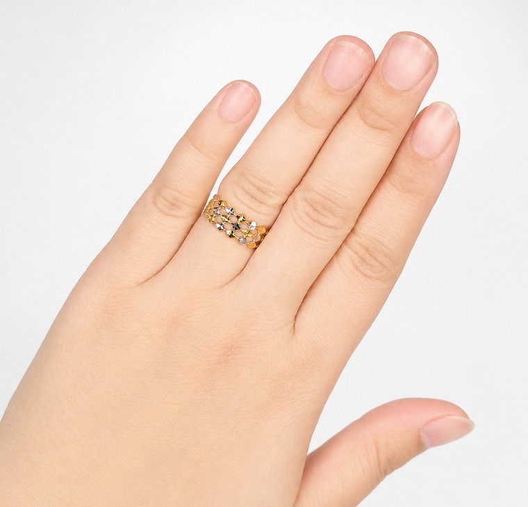 Merchant9 Cincin Emas Cekmek Dimensi 3 Layer 2C L:0.7CM