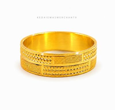 Merchant9 Cincin Emas Belah Rotan Tetris Padu L:0.5CM