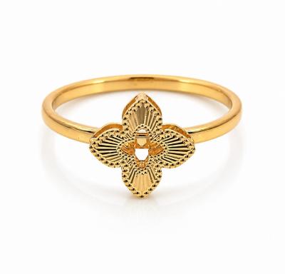 Merchant9 Cincin Emas Fleur Clover Stripes L:0.95CM