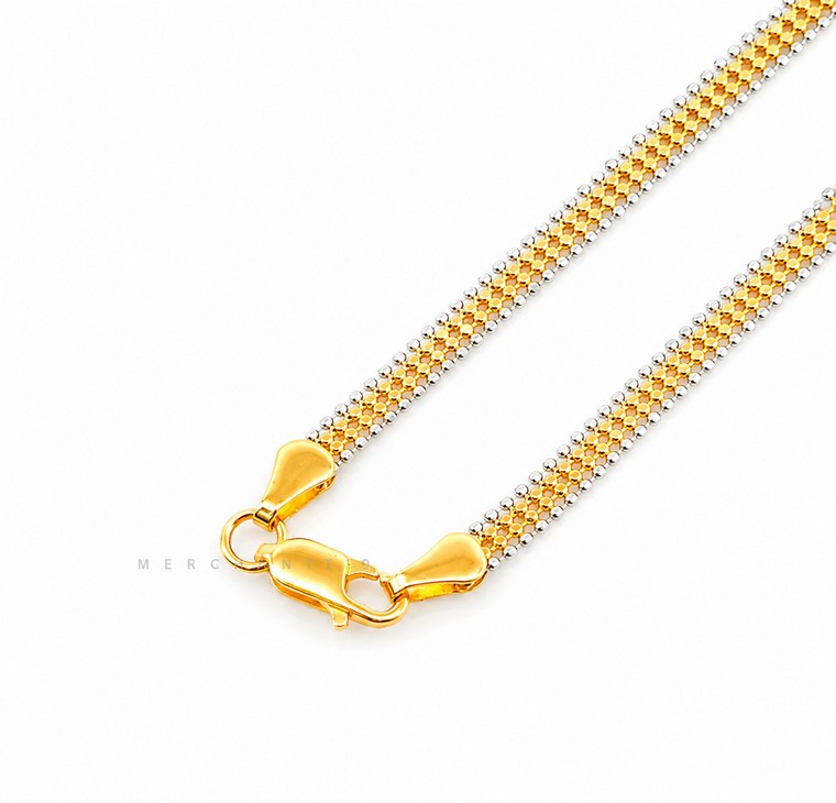 Merchant9 Rantai Leher THURAYA Choker Curb Chain Buluh Boba Fringe 2C