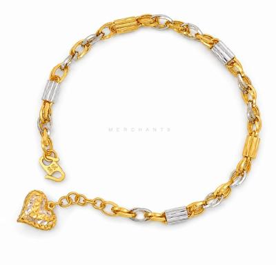Merchant9 Rantai Tangan Sauh Double Buluh Love Gantung 2C L:0.45CM