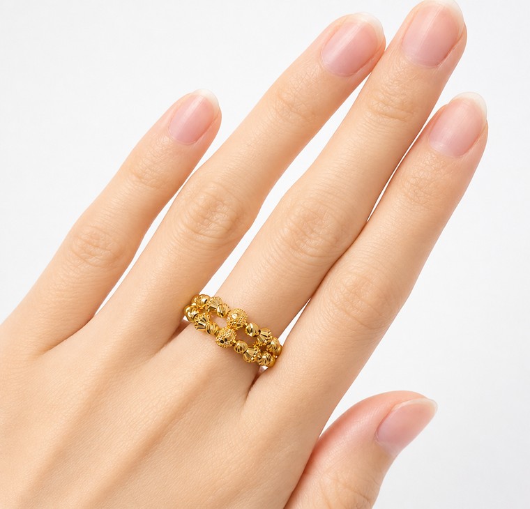 Merchant9 Cincin Emas Boba Dimensi 2L L:0.75CM