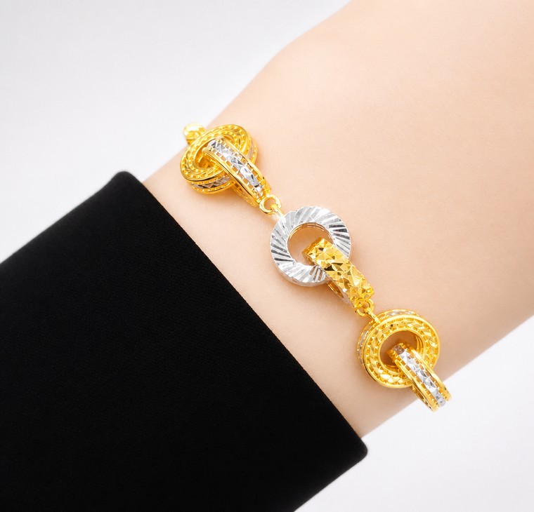 Merchant9 Rantai Tangan Belut Choker Kendi Kerawang 2C L:0.9CM
