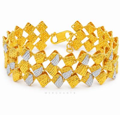 Merchant9 Rantai Tangan Lattice Pasir Dimensi 3L 2C L:2.1CM