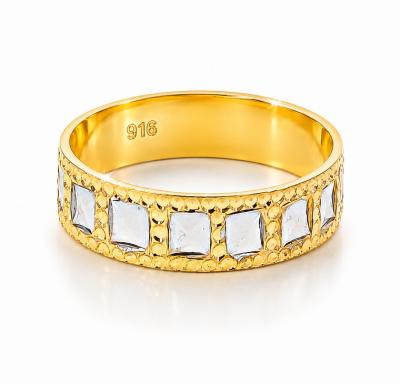 Merchant9 Cincin Emas Belah Rotan Cube 2C L:0.5CM